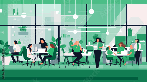 Concept vector illustration of business meeting.