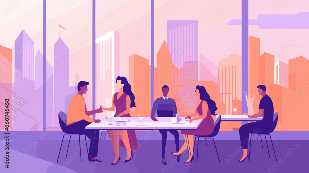 Concept vector illustration of business meeting. Concept vector illustration of business meeting.