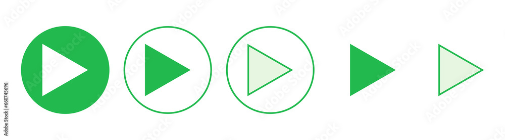Play Icon set. Play button vector icon Play Icon set. Play button vector icon