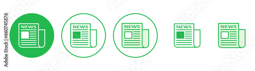 Newspaper icon set. news paper vector sign