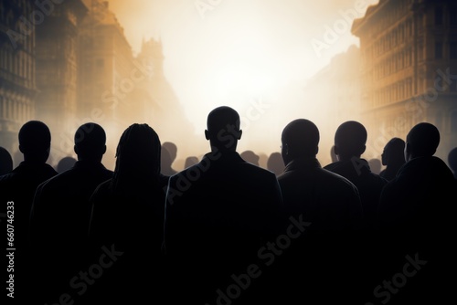 silhouette of people at concert