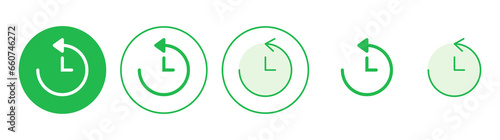 History icon set. recent event history