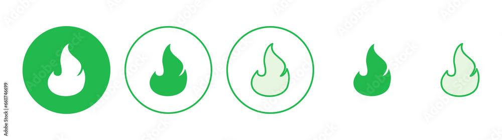 Fire icon set. fire vector icon Fire icon set. fire vector icon