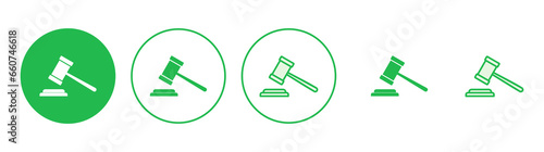 Gavel icon set. judge gavel icon vector. law icon vector. auction hammer