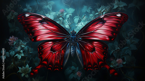 Beautiful Buterfly in the Flowers