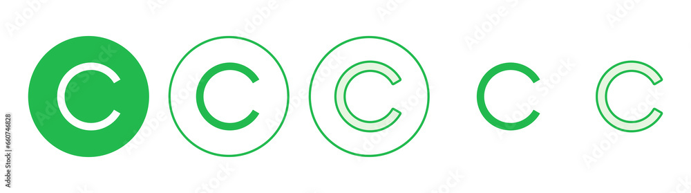 Copyright icon set. copyright symbols Copyright icon set. copyright symbols