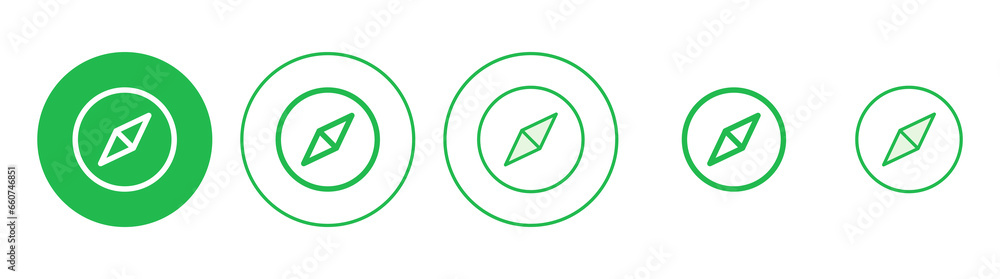 Compass icon set. arrow compass icon vector Compass icon set. arrow compass icon vector