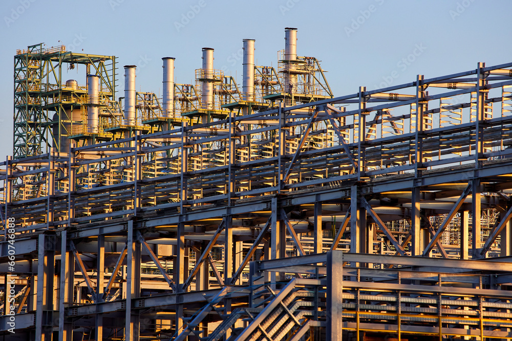 Metal structures and gas plant pipeline