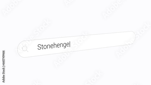 Typing Stonehenge on the Search Engine photo