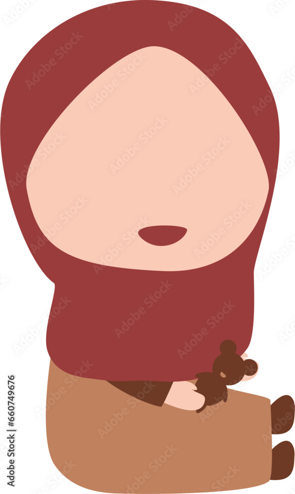 Faceless Muslim Girl Expression