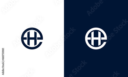 he or he logo design vector collection