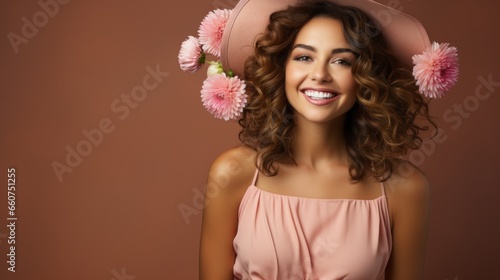 portrait of a woman with flowers