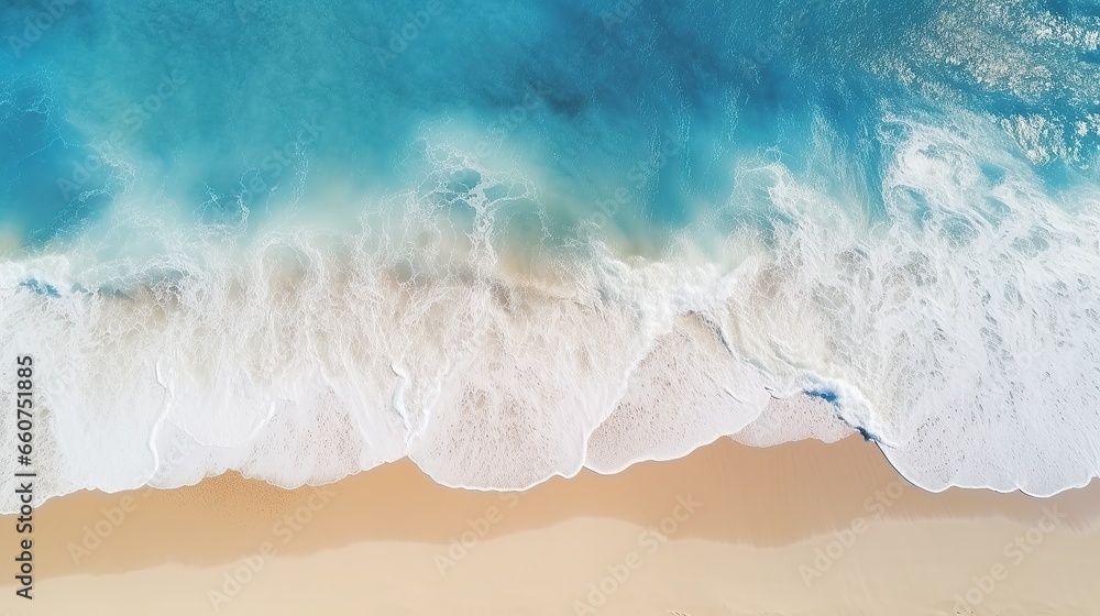 Light wave, sea and sand beach, relaxing holiday retreat, wellness vacation concept Light wave, sea and sand beach, relaxing holiday retreat, wellness vacation concept