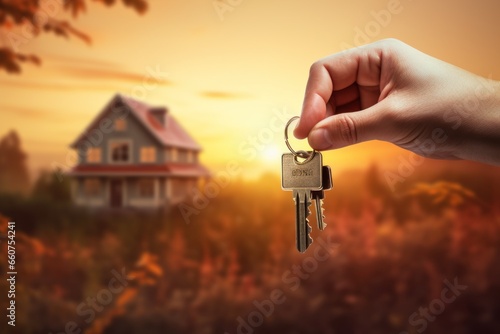 Real estate agent or realtor signing mortgage agreement for new home with couple of happy young clients. Concept of home loan and buying own property. Generative AI