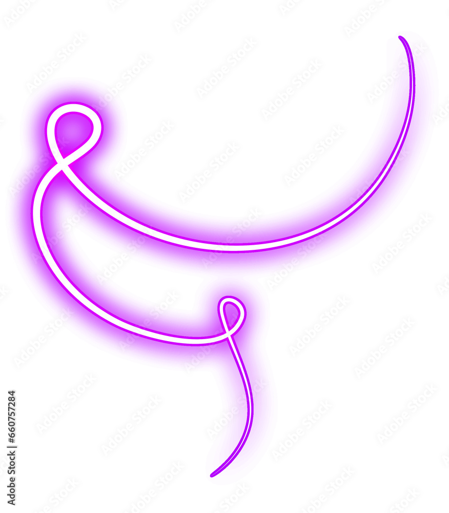 Purple Glowing Neon Swirl Light Design Element Purple Glowing Neon Swirl Light Design Element