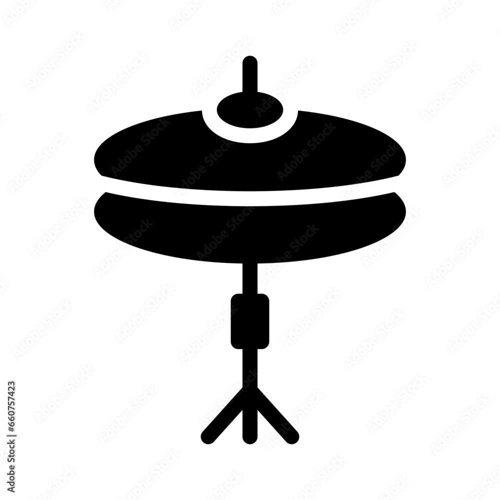 cymbal glyph icon illustration vector graphic. Simple element illustration vector graphic, suitable for app, websites, and presentations isolated on white background cymbal glyph icon illustration vector graphic. Simple element illustration vector graphic, suitable for app, websites, and presentations isolated on white background