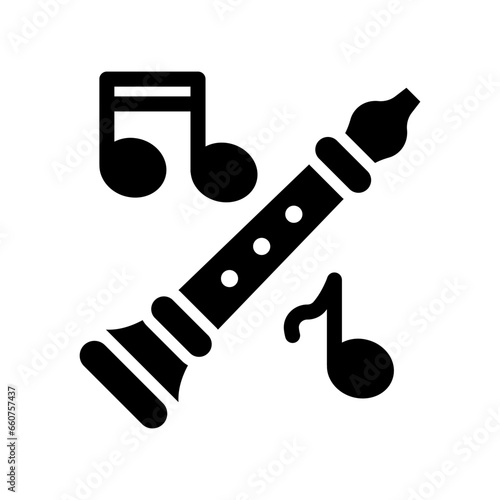flute glyph icon illustration vector graphic. Simple element illustration vector graphic, suitable for app, websites, and presentations isolated on white background