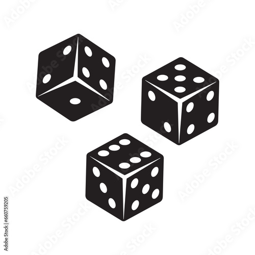 Dice Icon Vector Design Symbol illustration