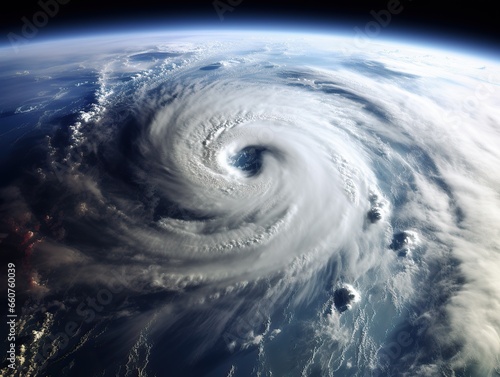  hurricane forming on Earth, spaceship, From an extraterrestrial space station