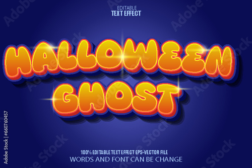 Halloween Ghost Editable Text Effect Cartoon Style