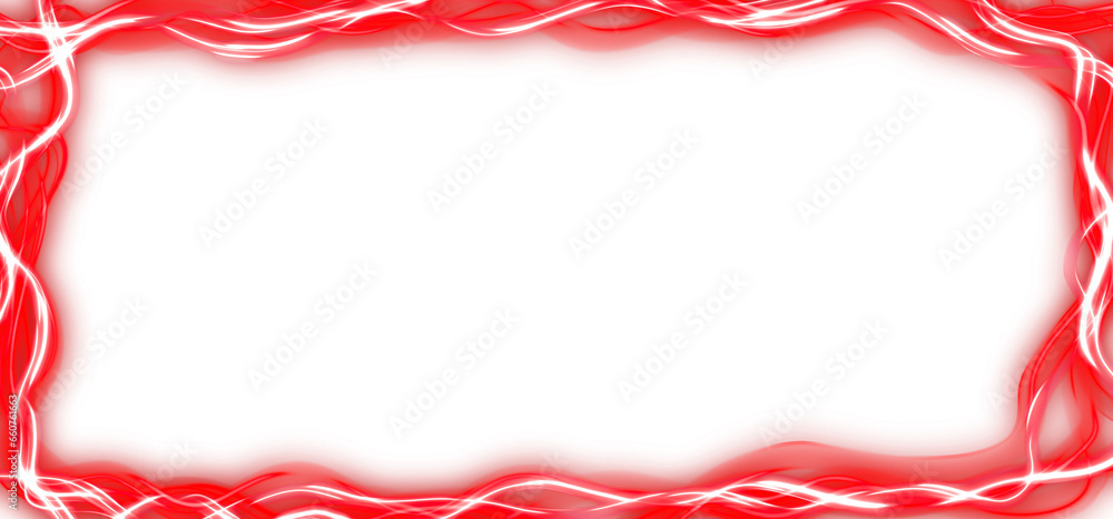 Fototapeta premium glowing red neon frame element