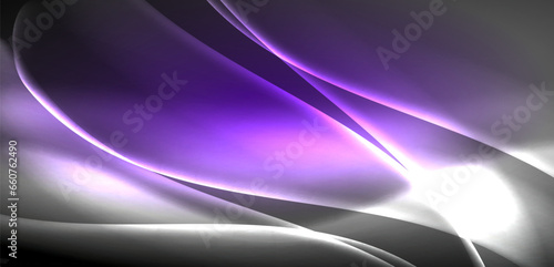 Neon-lit waves surge across background, mesmerizing dance of luminescence and motion. Dynamic backdrop captures essence of energy and modern aesthetics