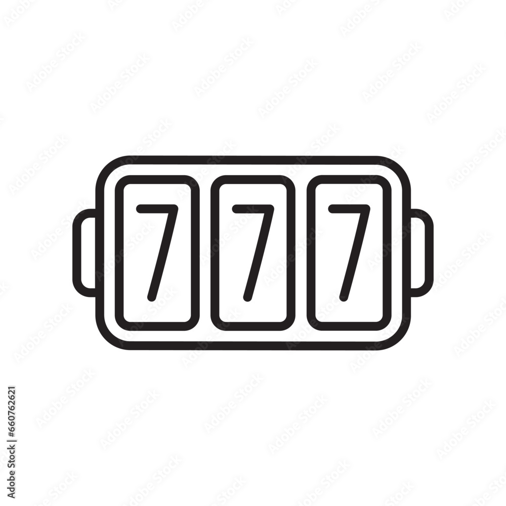 Slot Machine Icon Vector Design Symbol illustration Slot Machine Icon Vector Design Symbol illustration