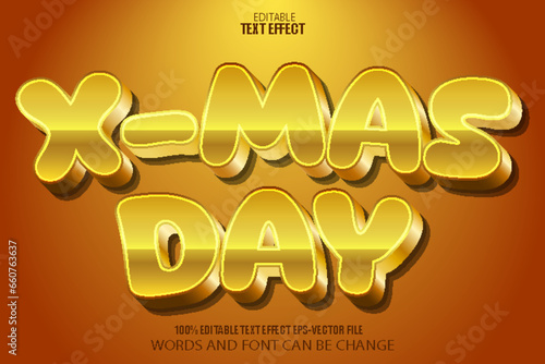 X mas Day Editable Text Effect Modern Style