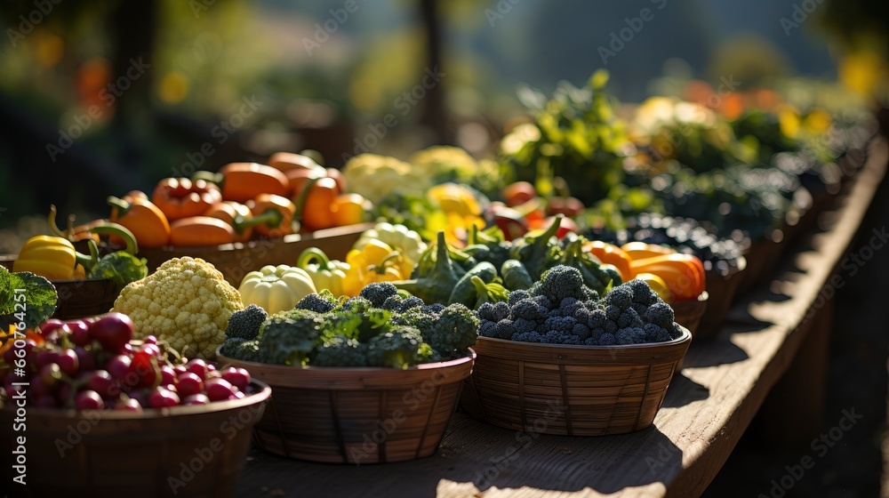 Baskets of bountiful fruits and vegetables, HD, Background Wallpaper, Desktop Wallpaper