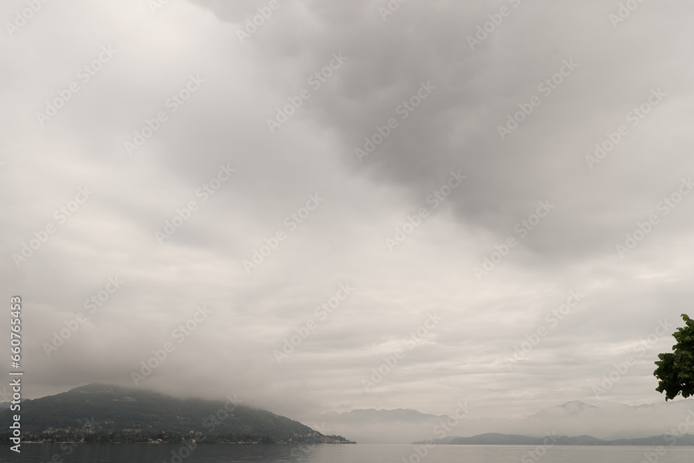 View of a glimpse of Lake Maggiore, Italy