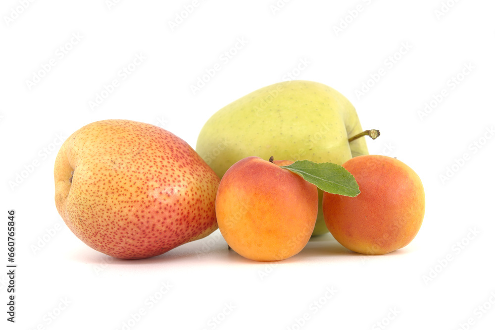 Multivitamin and juicy rich fruits over white background Multivitamin and juicy rich fruits over white background