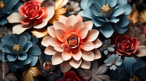Floral Mosaic Flower Arrangement Petal Puzzle ,Desktop Wallpaper Backgrounds, Background Hd For Designer