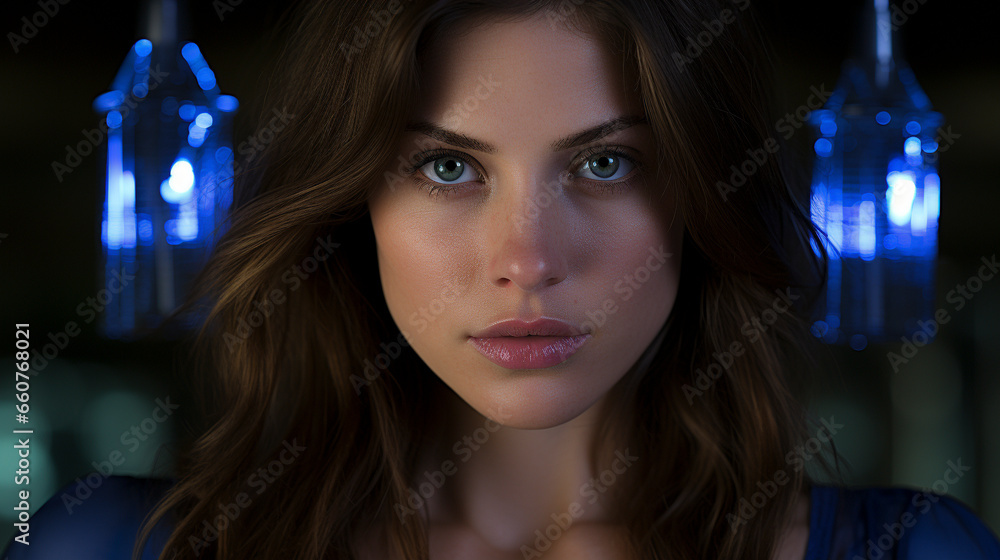 Model with face serum dripping on face UHD wallpaper Stock Photographic Image