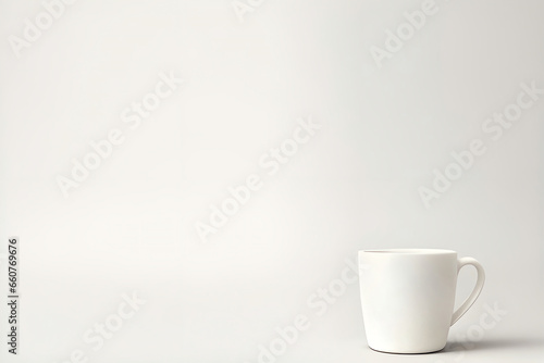 mug of coffee with white background copy space ai generated