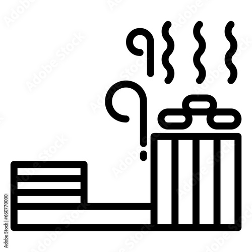Sauna icon, line icon style