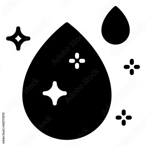 Water icon, glyph icon style