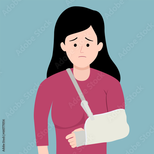 Hand a covering made of plaster of Paris that is put around part of someone's body, forming a hard case to protect them while a broken bone repairs itself.