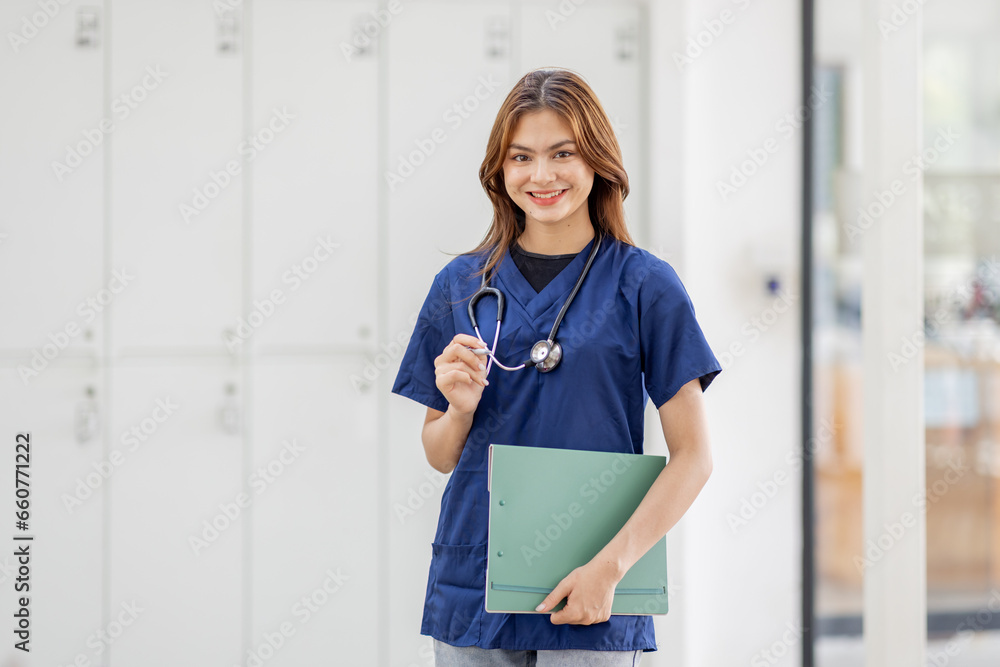 Young Asian nurse or Female medical assistant in clinic Young Asian nurse or Female medical assistant in clinic