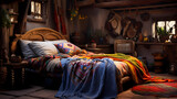 Boho Bedroom with Ethnic Textiles