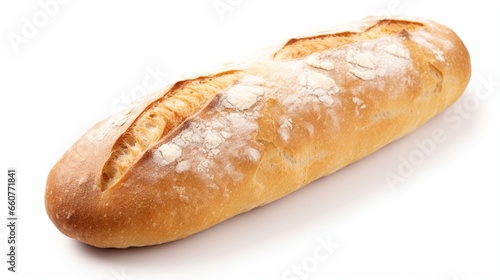 italian bread ciabatta isolated on white background