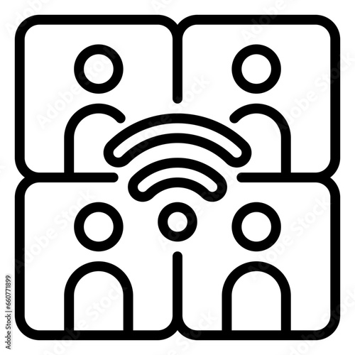 People icon, line icon style