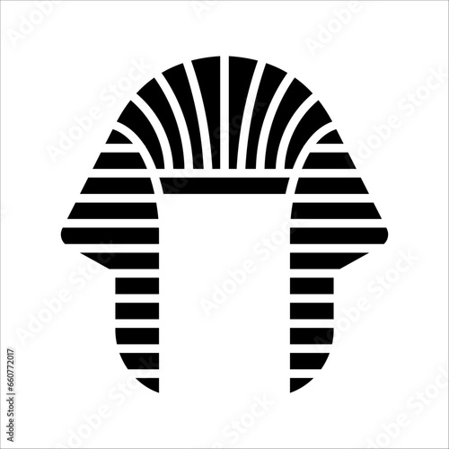 Egyptian pharaoh. Pharaoh vector isolated flat illustration. Pharaoh icon vector illustration on white background
