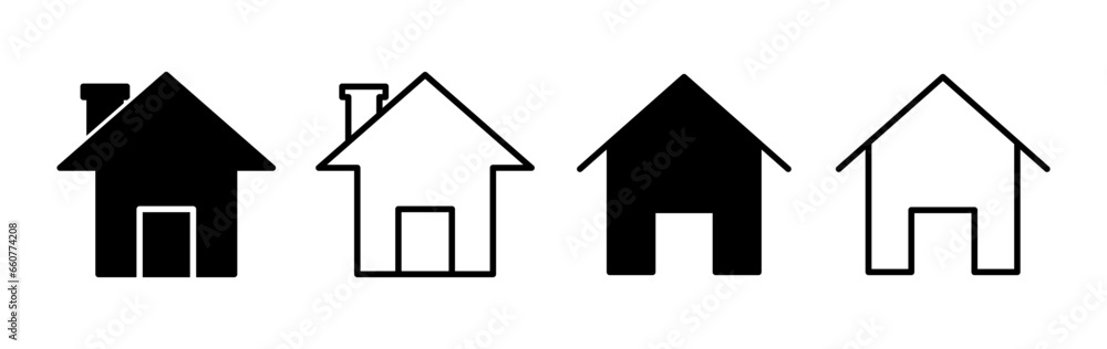 Home icon vector. House vector icon Home icon vector. House vector icon