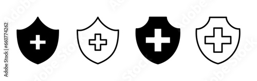 Health insurance icon vector. medical insurance icon