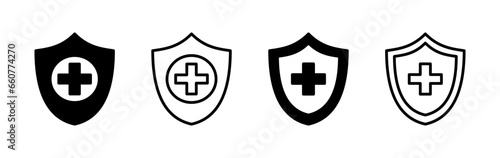 Health insurance icon vector. medical insurance icon