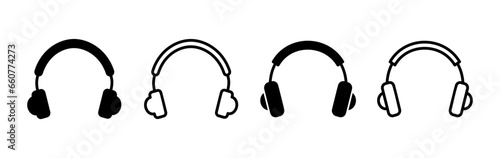 Headphone icon vector. headphones earphones icon. headset