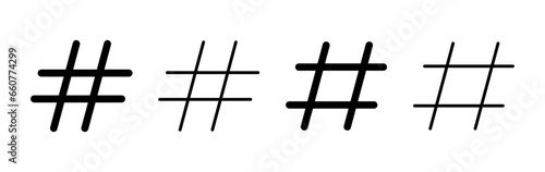 Hashtag icon vector. hashtag simbols