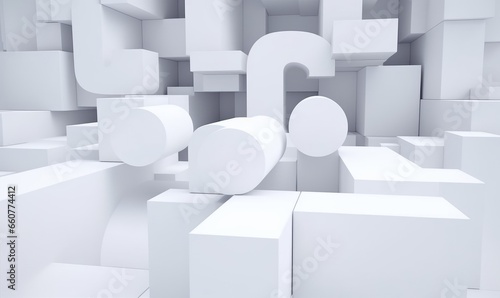 Abstract 3d animation  white geometric background  4k seamless  Generative AI