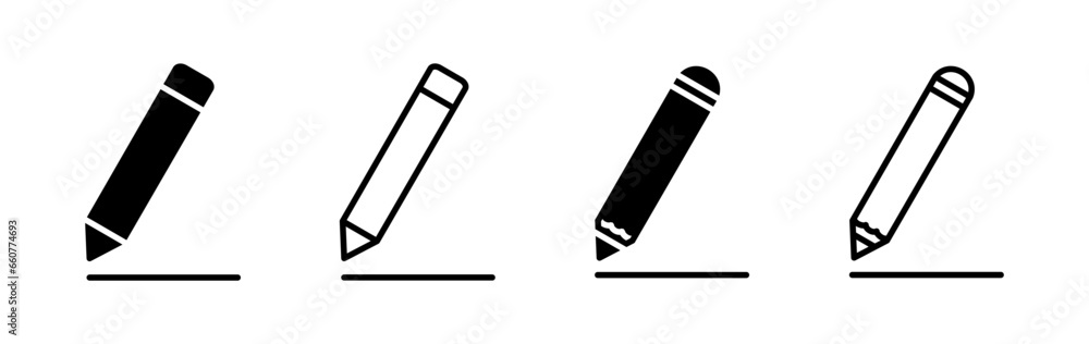 Edit icon vector. edit document sign and symbol. pencil Edit icon vector. edit document sign and symbol. pencil