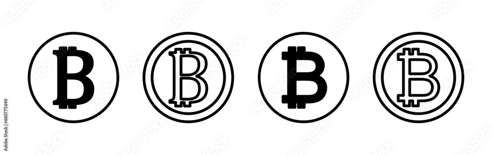 Bitcoin icon vector. payment symbol. Cryptocurrency logo. Bitcoin icon vector. payment symbol. Cryptocurrency logo.